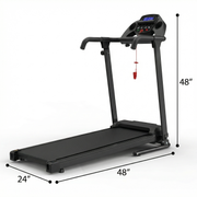 Black foldable treadmill W215P421553 - Dimensions
