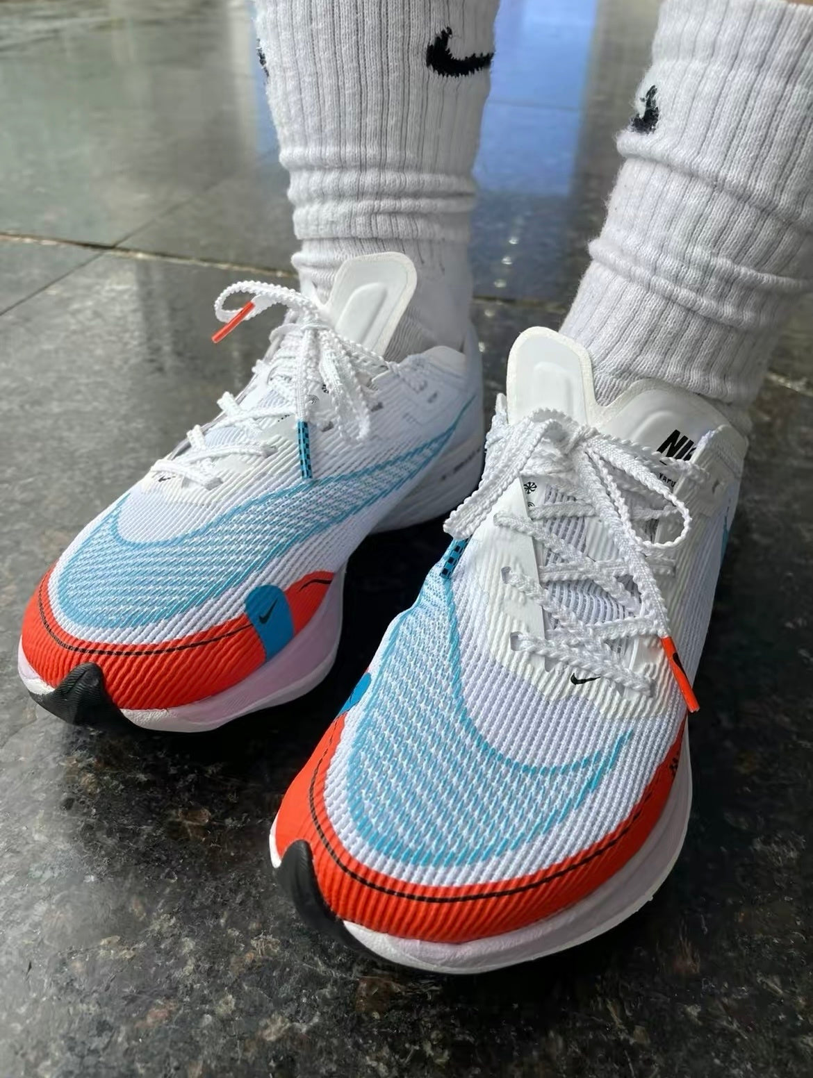 Nike ZoomX Vaporfly NEXT% 2 Running Shoes White Blue Red CU4123-102