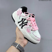 MLB Chunky Liner Low-Top Sneakers, White and Pink