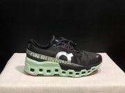 On Cloudmonster 2 Running Shoes, Black and Mint Green