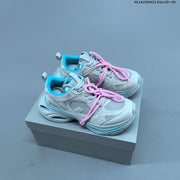 GG-CC Retro Low-Top Sneakers, Chunky Sole, White and Silver