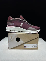 On Cloudnova 2 Sneakers in Maroon and Peony