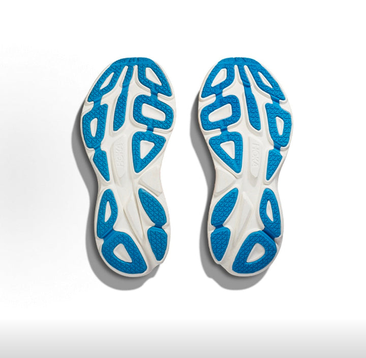 HOKA Bondi 8 Running Shoes in Orange and Blue