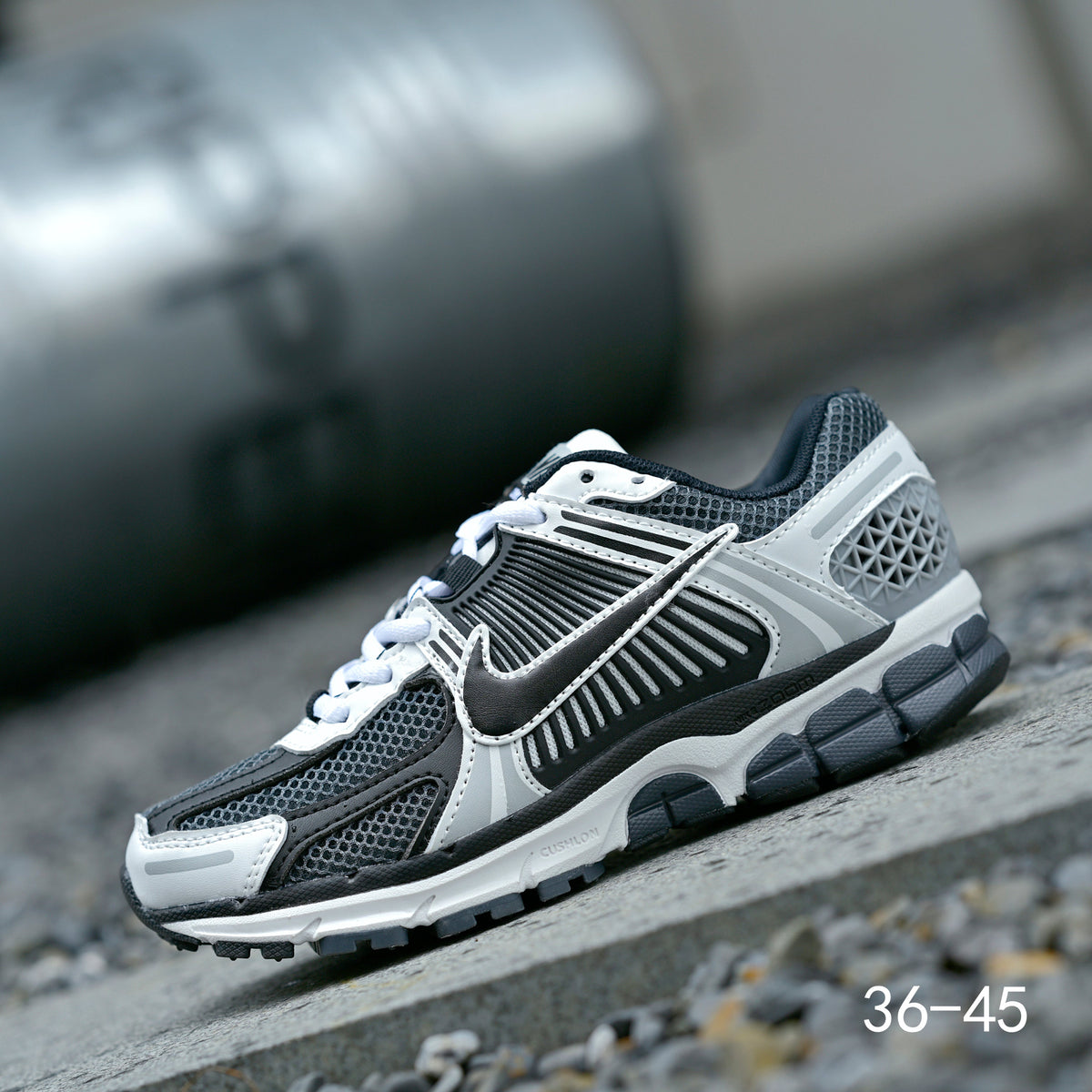 Nike Air Zoom Vomero 5 Sneakers, Black and White