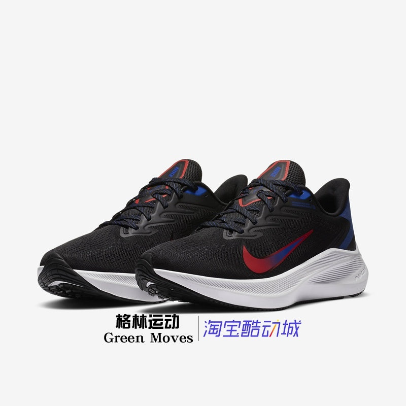 Nike Zoom Winflo 7 Running Shoes Black Blue Red CJ0291-006