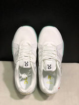 On THE ROGER Clubhouse Pro Tennis Shoes White Mint Green