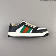 Gucci Screener Low-Top Sneakers in Black and White