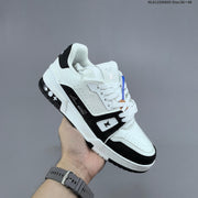 Louis Vuitton Low-Top Sneakers in White with Floral or Black Trim