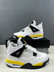 Jordan Air Jordan 4 Retro White Yellow Black Sneakers IO2468-102