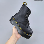 Dr. Martens Black Platform Lace-Up Ankle Boots