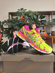 ASICS GEL-Nimbus 16 Sneakers in Pink and Lime