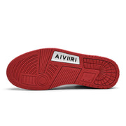 AIVIIRI Red and White Low-Top Sneakers MFS003-324