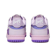 BAPE SK8 Sta Sneakers in White and Purple