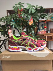 ASICS GEL-NIMBUS 16 Sneakers, Burgundy and Lime