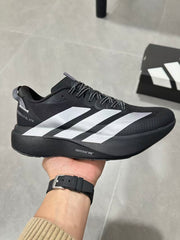Adidas Lightstrike Pro Black Running Shoes with White Stripes