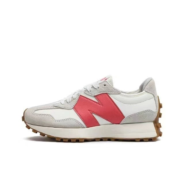 New Balance MS327ASM Sneakers in White and Red