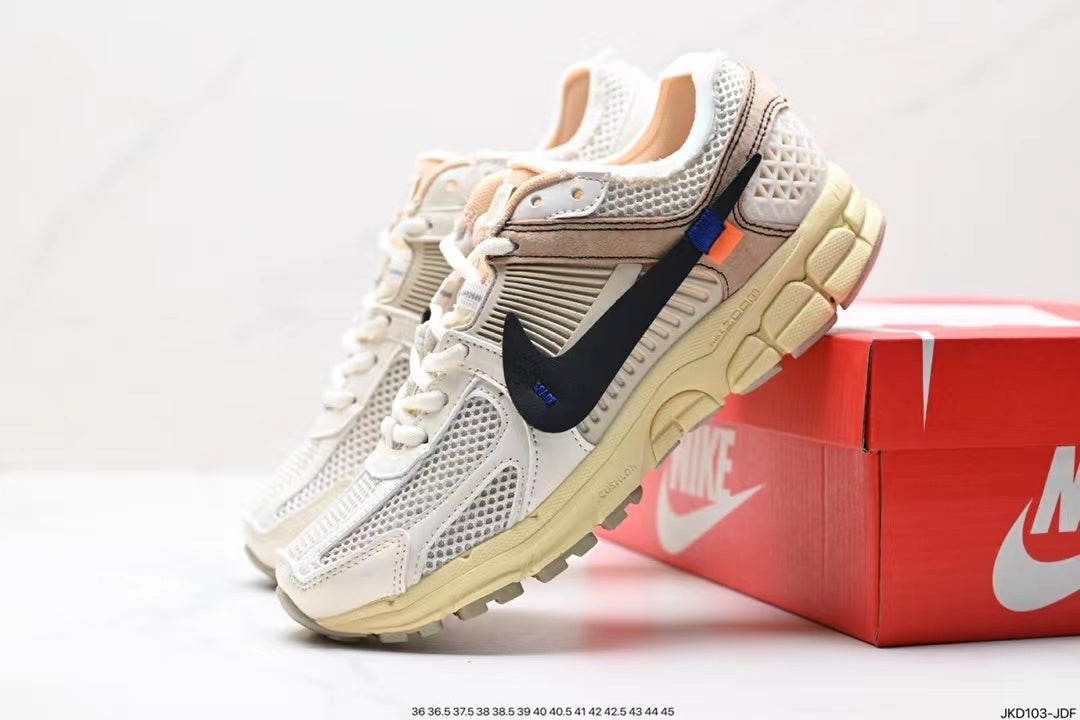 Nike Air Zoom Vomero 5 Running Shoes, White and Beige