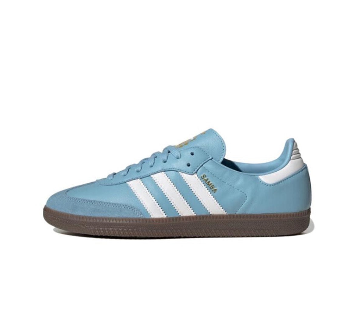 Adidas Samba Sneakers, Blue and White, HQ7037