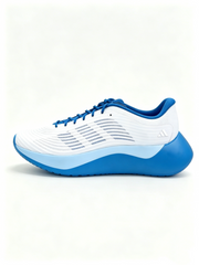 White and Blue Performance Running Shoes