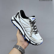 HOKA Mafate Speed 2 Low Trail Running Shoes, White Black Blue