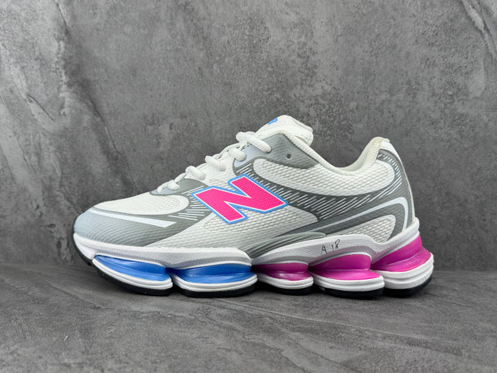 New Balance Sneakers in White, Gray, Pink and Blue