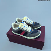 Gucci Screener Distressed Low-Top Sneakers