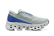 On Cloudmonster 3 Running Shoes in White and Blue