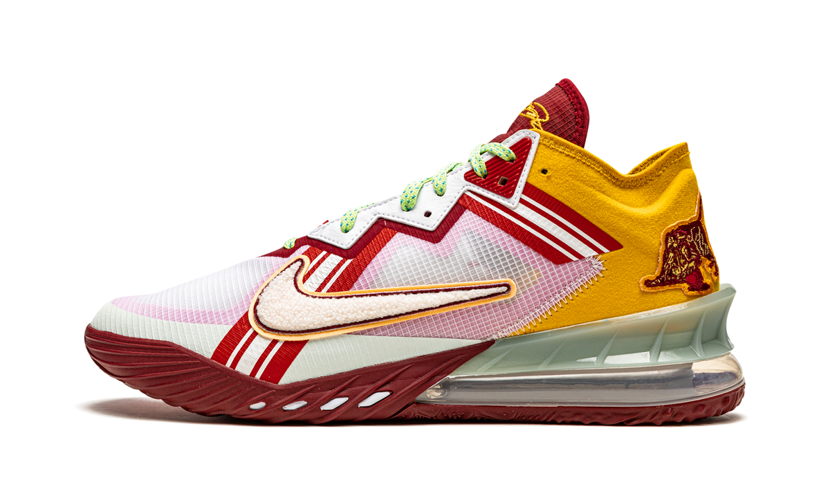 LeBron 18 Low "Mimi Plange Higher Learning" CV7562 102