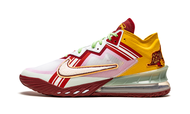 LeBron 18 Low "Mimi Plange Higher Learning" CV7562 102