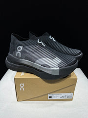 On Cloudboom Strike LS Black Silver Running Shoes