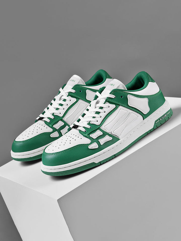 AIMIR Green and White Low-Top Sneakers FS003-344