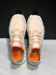 On Cloud 6 Coast Sneakers, Cream and Orange