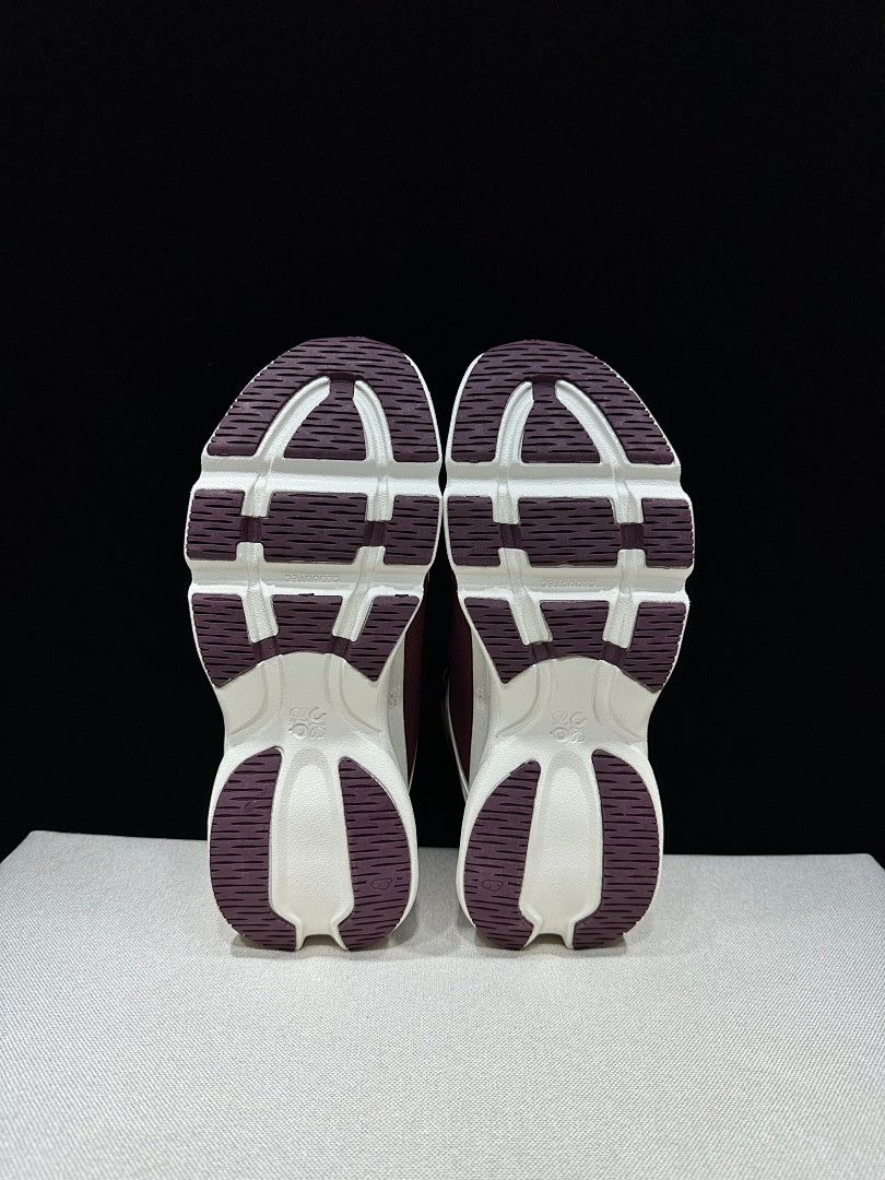 On x LOEWE Cloudventure 3.0 Sneakers, White and Wine Red