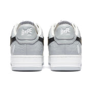 BAPE STA Low Sneakers in Gray and White