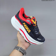 HOKA Bondi 9 Running Shoes in Navy, Red and Yellow