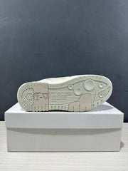 Off-White Off Court Leather Low-Top Sneakers Cream White