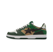 BAPE SK8 STA Low-Top Sneakers in Green Camo