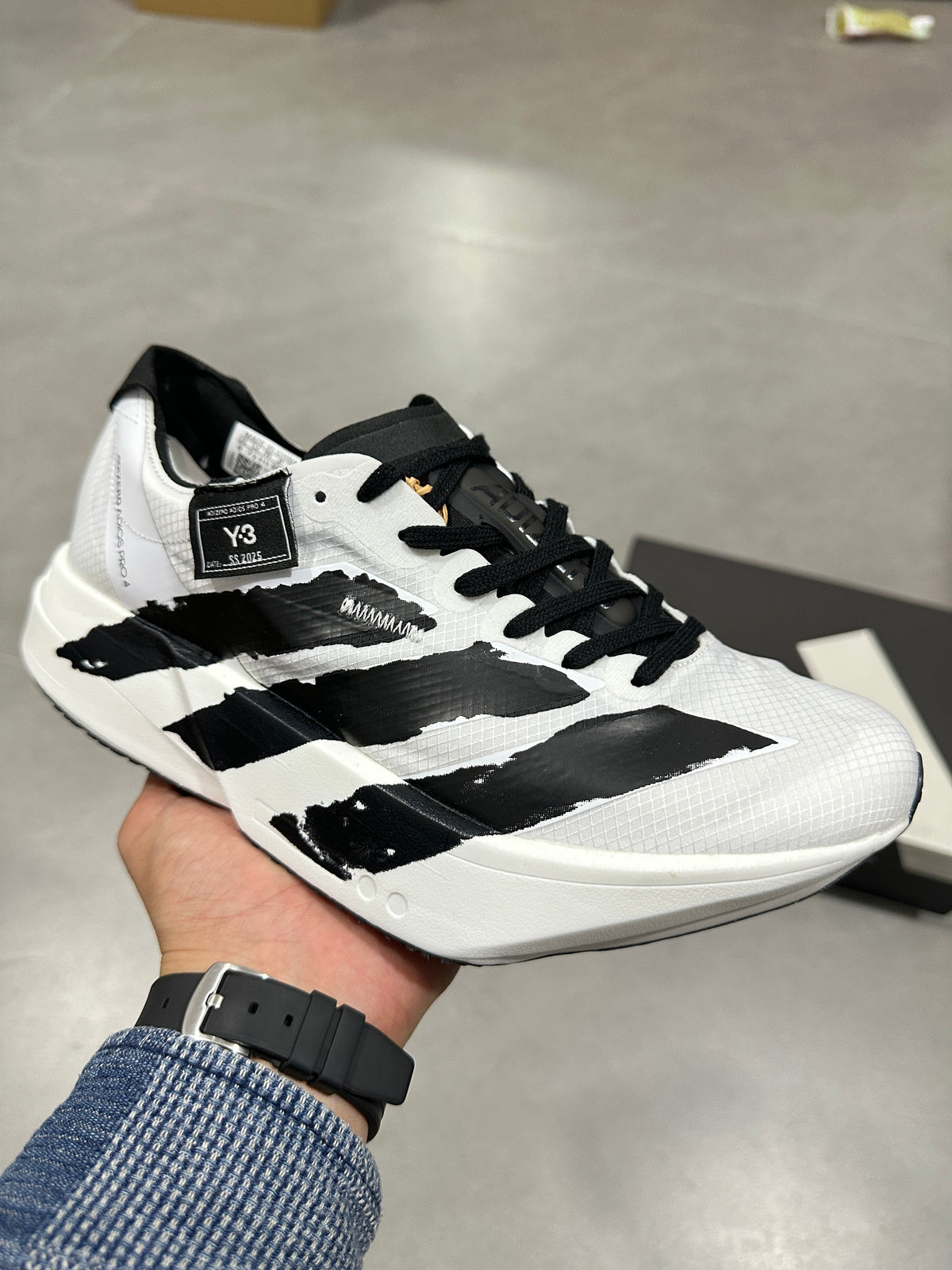 adidas Y-3 Adizero Running Shoes White Black JR6658