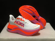 HOKA Skyward X Running Shoes – White, Orange & Pink