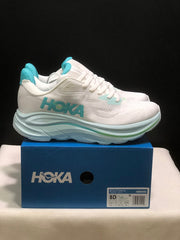 HOKA Clifton 10 Running Shoes, White Aqua