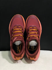 HOKA Skyline Float X Trail Sneakers in Burgundy and Pink