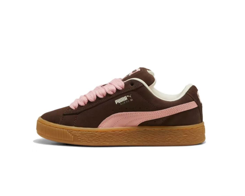 PUMA Suede XL Brown and Pink Sneakers