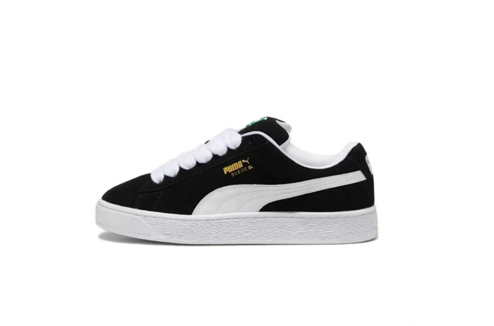 PUMA Suede XL Black and White Sneakers
