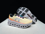 On Cloudmonster Running Shoes, Pale Yellow and Orange