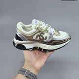 CHANEL 23C Low-Top Sneakers with Mesh Panels