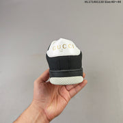 Gucci Screener Distressed Low-Top Sneakers Black and White HL171401130