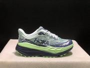 HOKA Stinson 7 Trail Running Shoes, Green and Navy
