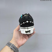 Vans Old Skool Platform Low-Top Sneakers, Black and White