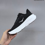 HOKA Bondi 9 Black and White Running Shoes