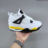 Jordan Air Jordan 4 Retro White Yellow Black Sneakers